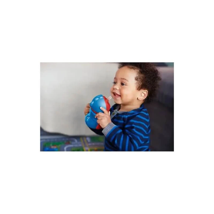 Avent beker met rietje 200 ml 9m+ lichtblauw