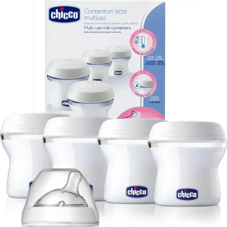 Chicco step up new pojemnik na mleko 1 opakowanie 4 pojemniki: ceny i cechy