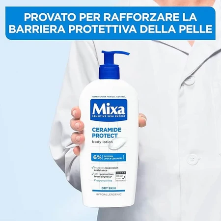 Mixa Ceramide protect - loțiune de corp piele uscată și sensibilă hidratare profundă 48 de ore fără parfum 250 ml