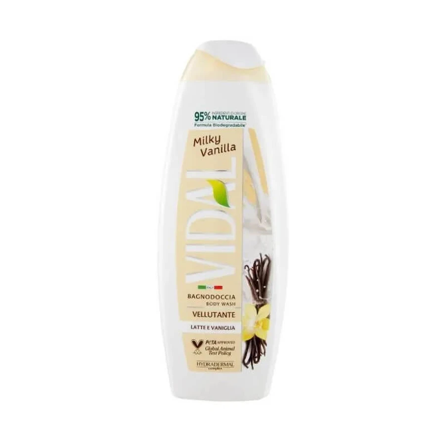 Vidal Milky vanille - fluweelzachte bad- en douchegel 500 ml