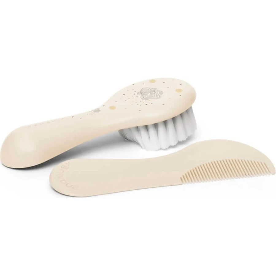 Suavinex set spazzola e pettine bianco