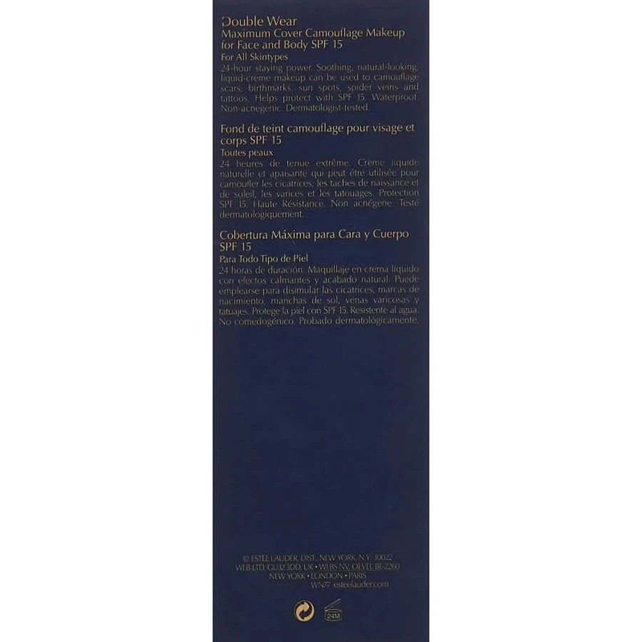 Estee lauder Double wear maximum cover - fondotinta spf 15 in crema - n. 1n3 creamy vanilla