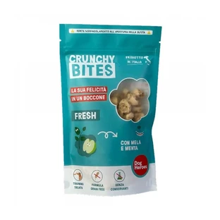 Eroi pentru câini Crunchy bites fresh - mere și mentă gustare pentru câini 80 g