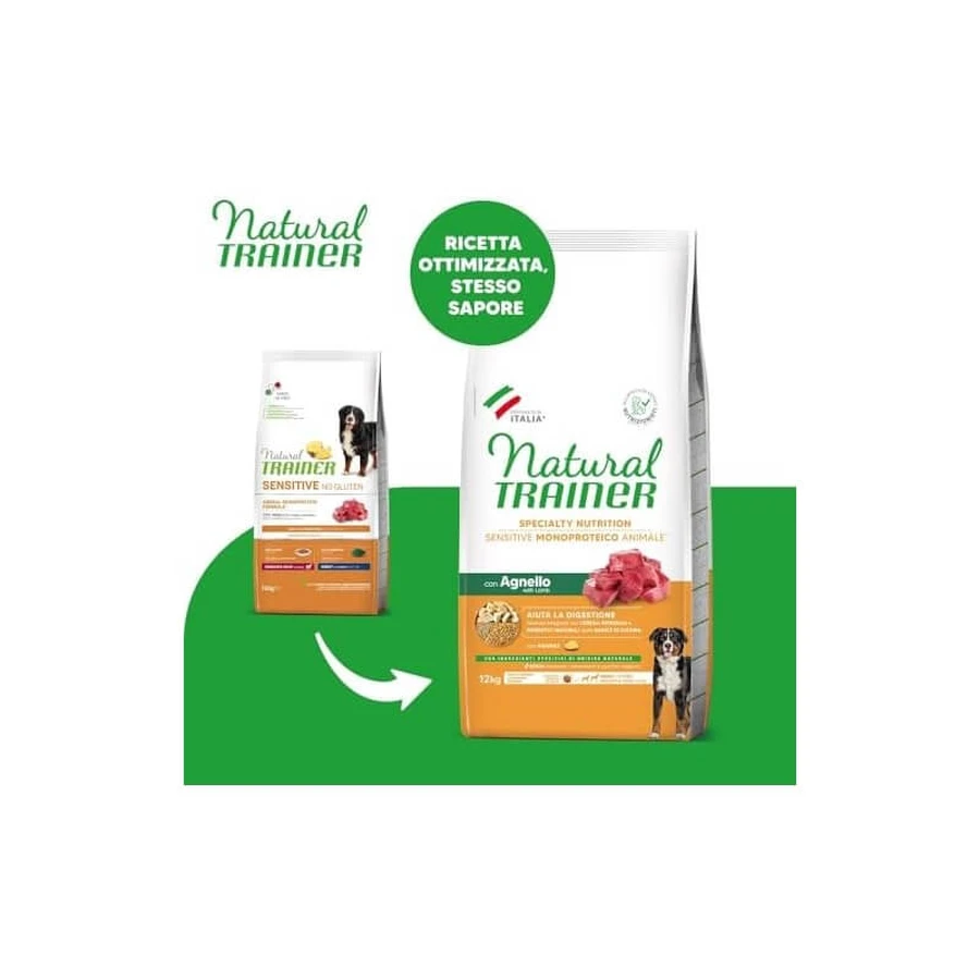 Natural trainer Specialty nutrition medium &amp; maxi adult with lamb - complete food for dogs 12 kg