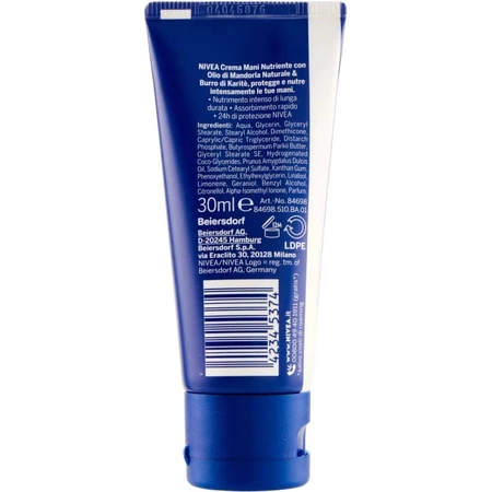 Nivea odżywczy krem do rąk z olejkiem migdałowym 30 ml: ceny i cechy