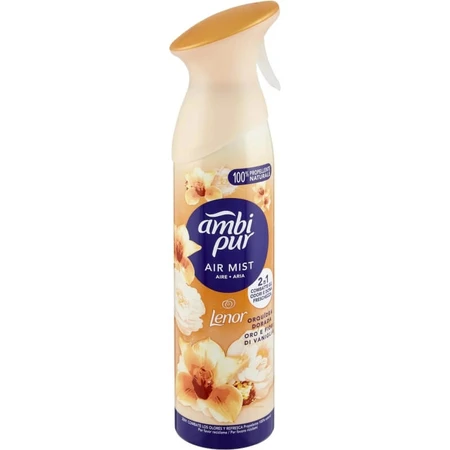 Ambi pur Brume d'air or et fleurs de vanille - parfum d'ambiance 185 ml spray