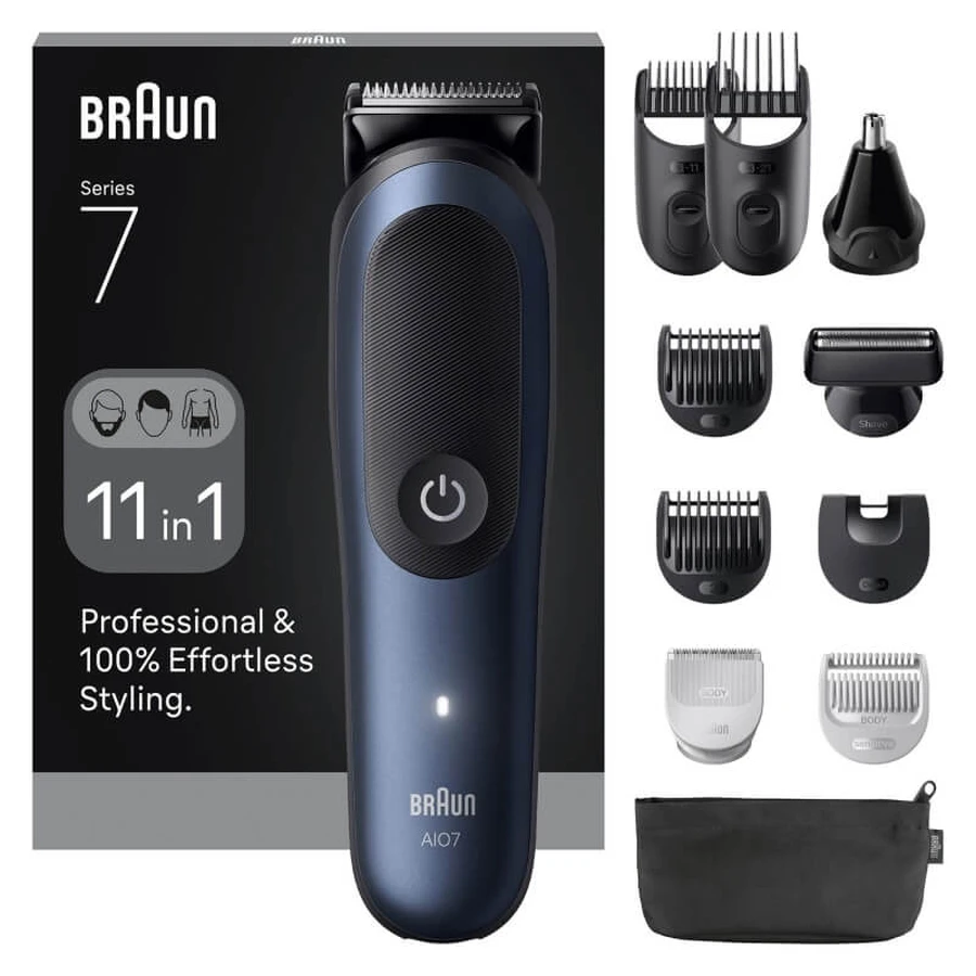 Alles-in-één serie 7 - alles-in-één 11-in-1 multigrooming baard- en haartrimmer - blauw