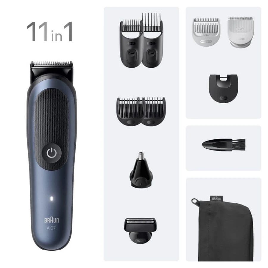 Alles-in-één serie 7 - alles-in-één 11-in-1 multigrooming baard- en haartrimmer - blauw