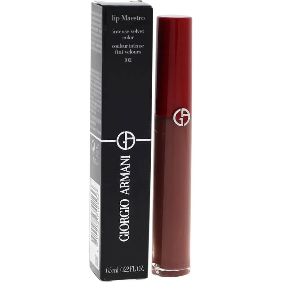 Giorgio armani lip maestro - fluweelzachte matte vloeibare lippenstift nr. 102 zandsteen