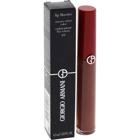 Giorgio armani lip maestro - fluweelzachte matte vloeibare lippenstift nr. 102 zandsteen