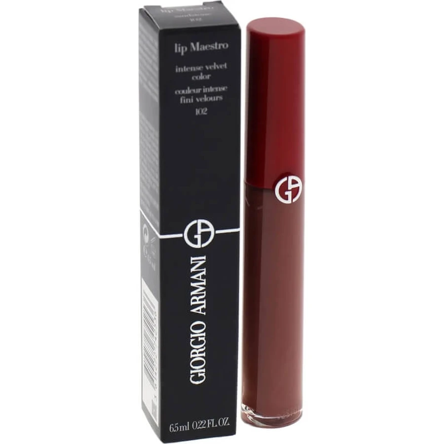 Giorgio armani lip maestro - fluweelzachte matte vloeibare lippenstift nr. 102 zandsteen