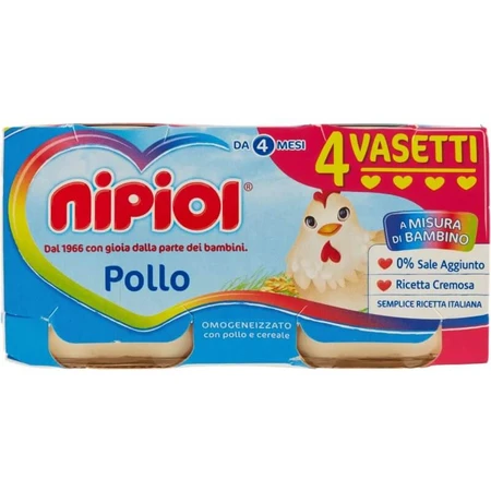 Pui omogenizat Nipiol 80g - 4 produse omogenizate