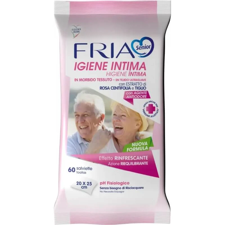 Fria Senior igienă intimă 60 de șervețele de echilibrare