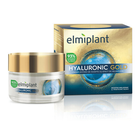 Hyaluron Goud Anti-Rimpel Opvullende Nachtcrème, 50 ml, Elmiplant