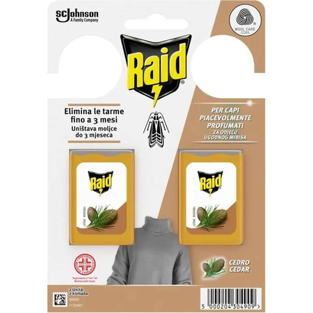 Raid Moth Gel - 2 repelente de molii din cedru