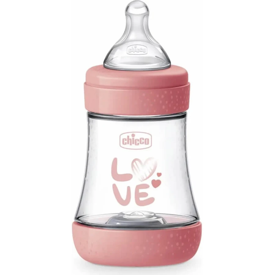 Chicco perfect 5 roz - biberon cu debit lent 150 ml