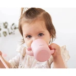Kiokids Pahar din silicon cu mânere 120 ml roz 4m+