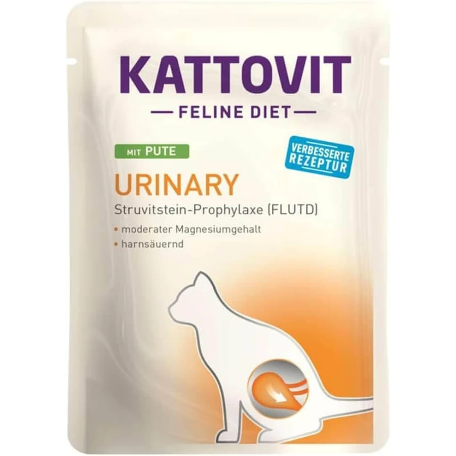 Kattovit Curcan urinar - hrană umedă pentru pisici cu tendință la pietre struvite 85 g