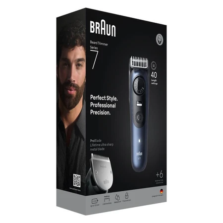 Tondeuse à barbe série 7- tondeuse à barbe + 6 accessoires, lame problade