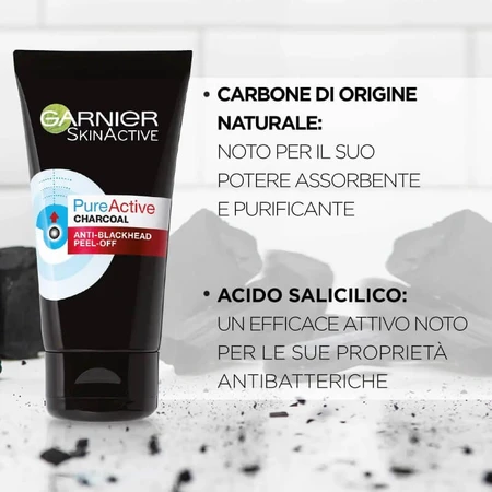Garnier pure active - gel exfoliante de carbón natural 75 ml