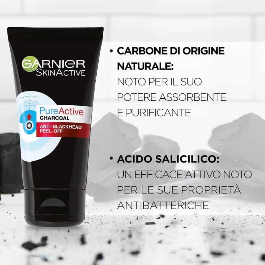 Garnier pure active - gel exfoliante de carbón natural 75 ml
