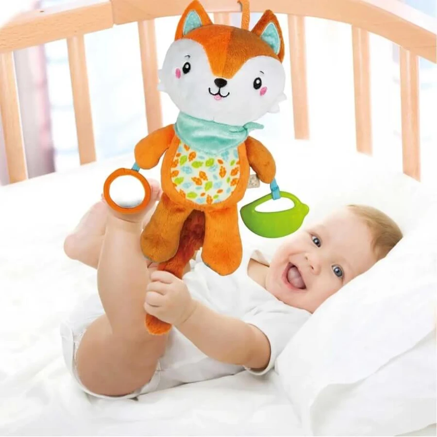 Clementoni Happy fox - peluche primi mesi 0m+