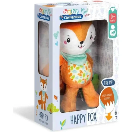 Clementoni Happy fox - peluche primi mesi 0m+