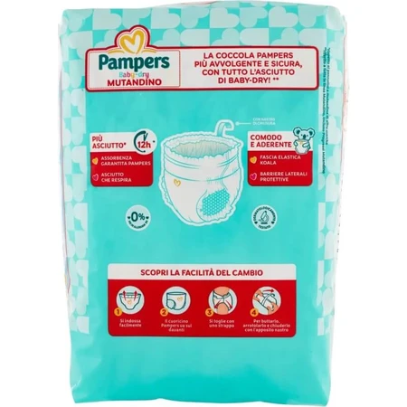 Pampers baby dry mutandino - 14 pannolini taglia 6 extra large da 15kg+
