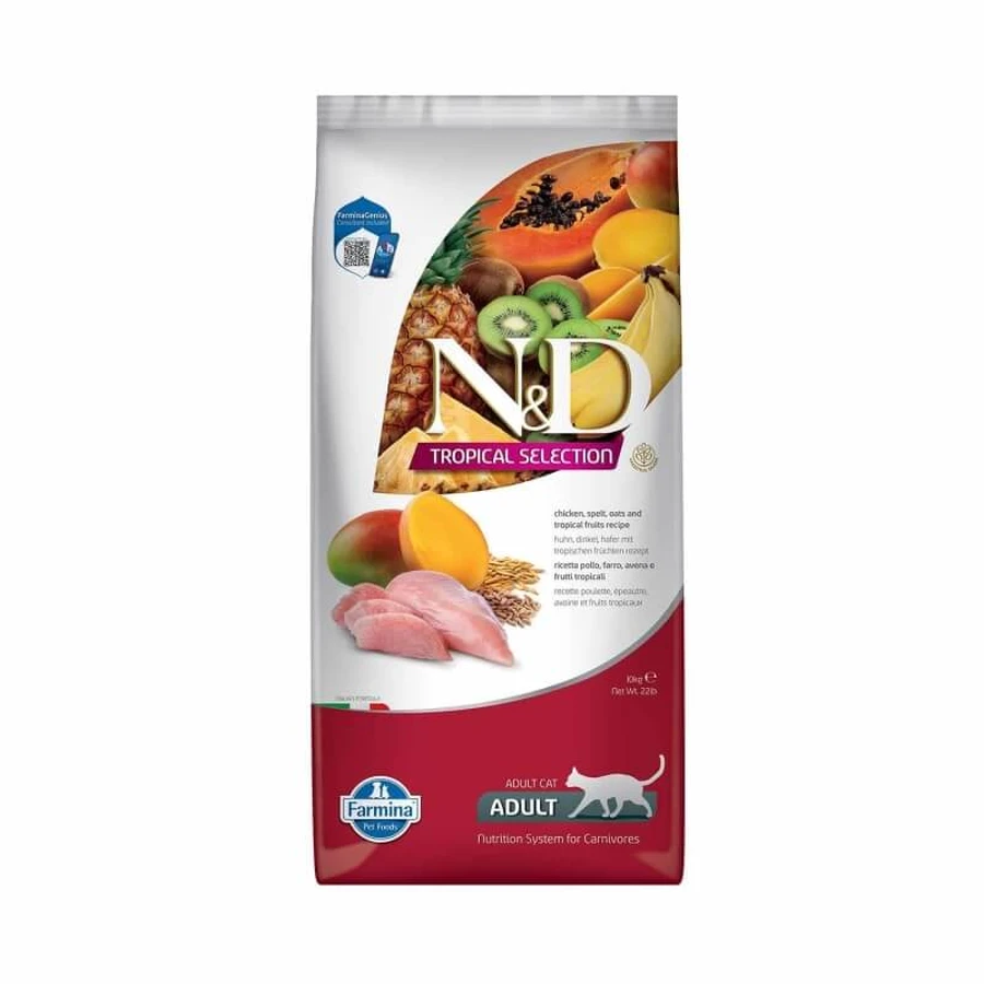 Farmina Russo feed n&amp;d tropical selection chicken - complete food for adult spayed cats 10 kg