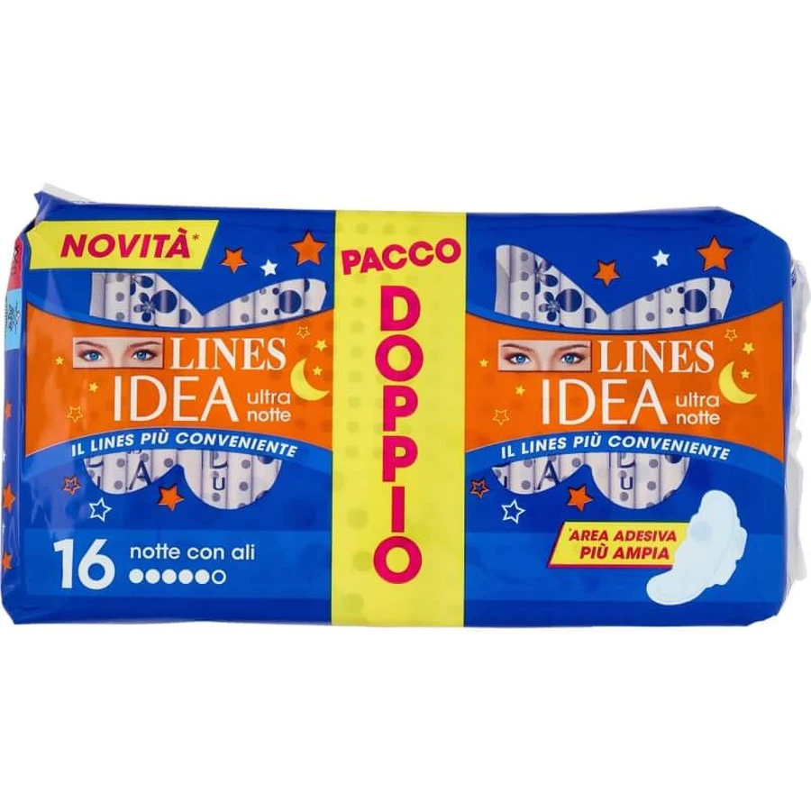 Linii idee ultra noapte - 16 tampoane cu aripi