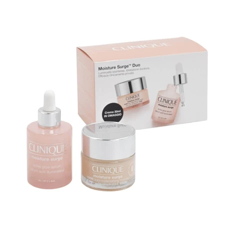 Clinique moisture surge glow set - siero attivo illuminante 30 ml crema idratante 30 ml