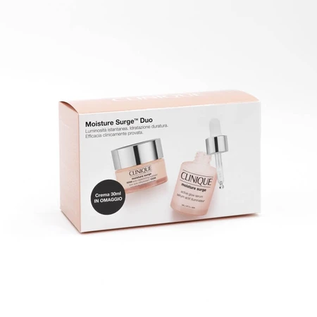 Clinique moisture surge glow set - siero attivo illuminante 30 ml crema idratante 30 ml