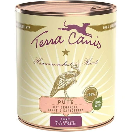 Terra canis Classic turkey with broccoli, pear and potatoes - complete food for adult dogs 800 gr