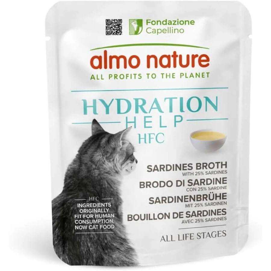Almo nature Hydration help hfc - bulion z sardynek dla dorosłych kotów 50 gr: ceny i cechy