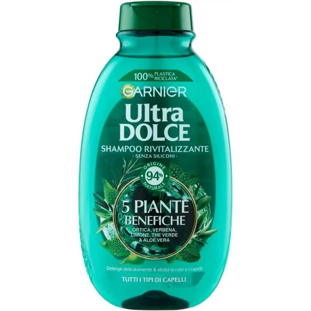 Garnier ultra sweet green tea &amp ; 5 plantes bénéfiques - shampooing pour cheveux normaux 250 ml