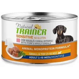 Natural trainer Sensitive bez glutenu wieprzowina i zboża - karma pełnoporcjowa dla dorosłych psów 150 gr