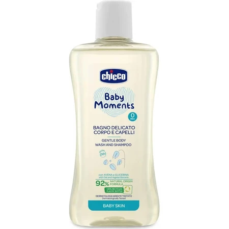 Chicco baby moments - baie delicată pentru păr și corp 200 ml