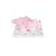 Cangaroo cadeauset voor pasgeborenen - zachte fleecedeken en roze teddybeer kussen