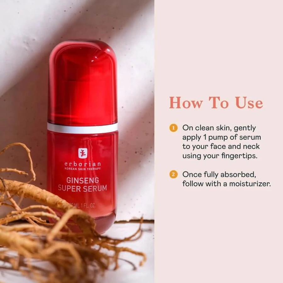 Erborian Ginseng super serum - sérum visage lissant et raffermissant 30 ml