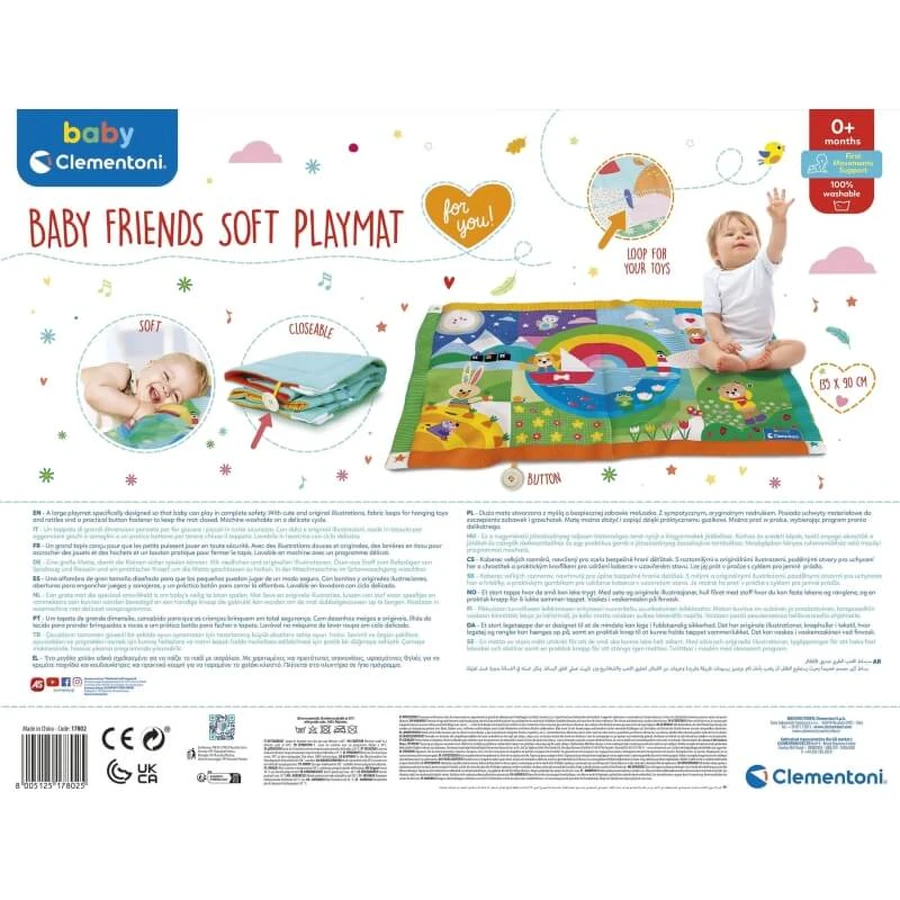 Clementoni Baby friends soft playmat 0+m - alfombra colores surtidos
