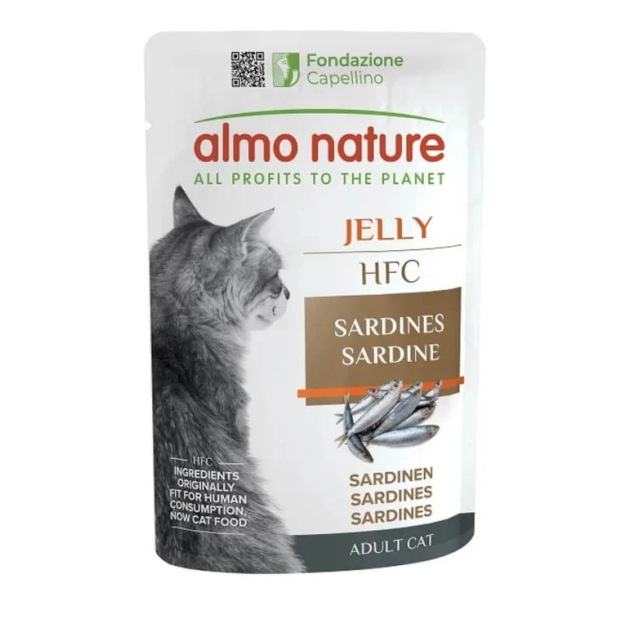 Almo nature Hfc jeleu de sardine - hrană umedă pentru pisici adulte 55 g