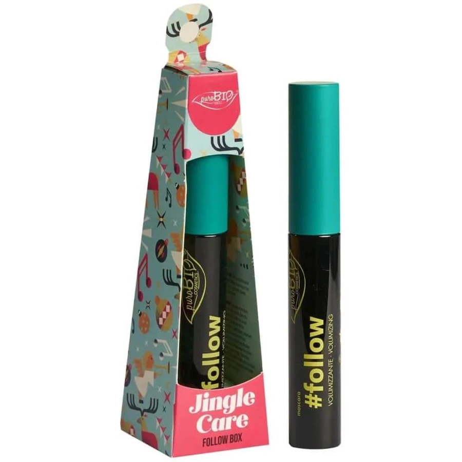 Purobio jingle care follow box - máscara de pestañas voluminizadora