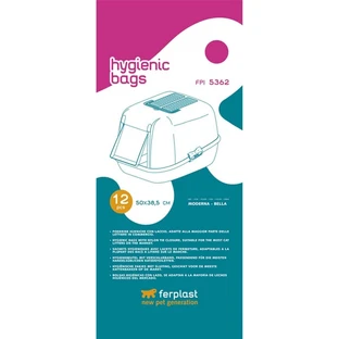 Ferplast Fpi 5362 - 12 wymiennych worków higienicznych do kociej toalety 50 x 38,5 cm