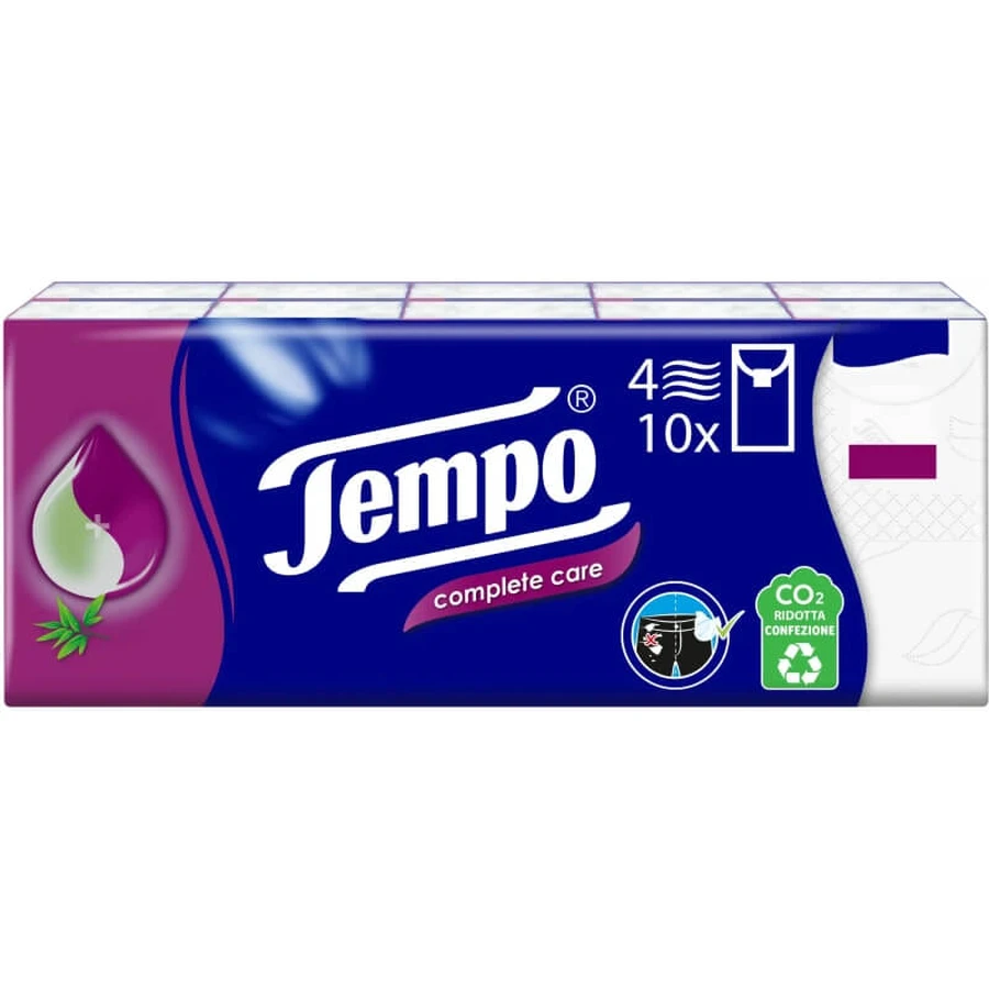 Time Complete care - 10 paquets de 9 mouchoirs en papier