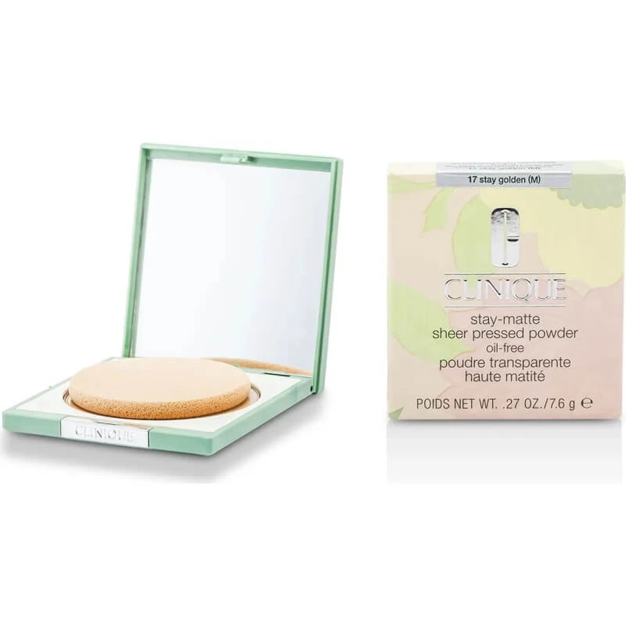 Clinique stay-matte sheer pressed powder oil-free - cipria compatta n. 17 stay golden