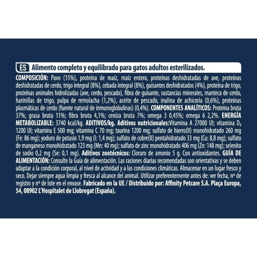Advance Active defense gesteriliseerde volwassen kalkoen - complete voeding voor gesteriliseerde volwassen katten 1.5 kg