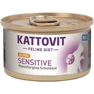 Kattovit Pate sensitive chicken - hrană dietetică pentru pisici sensibile cu intoleranțe alimentare 85 g