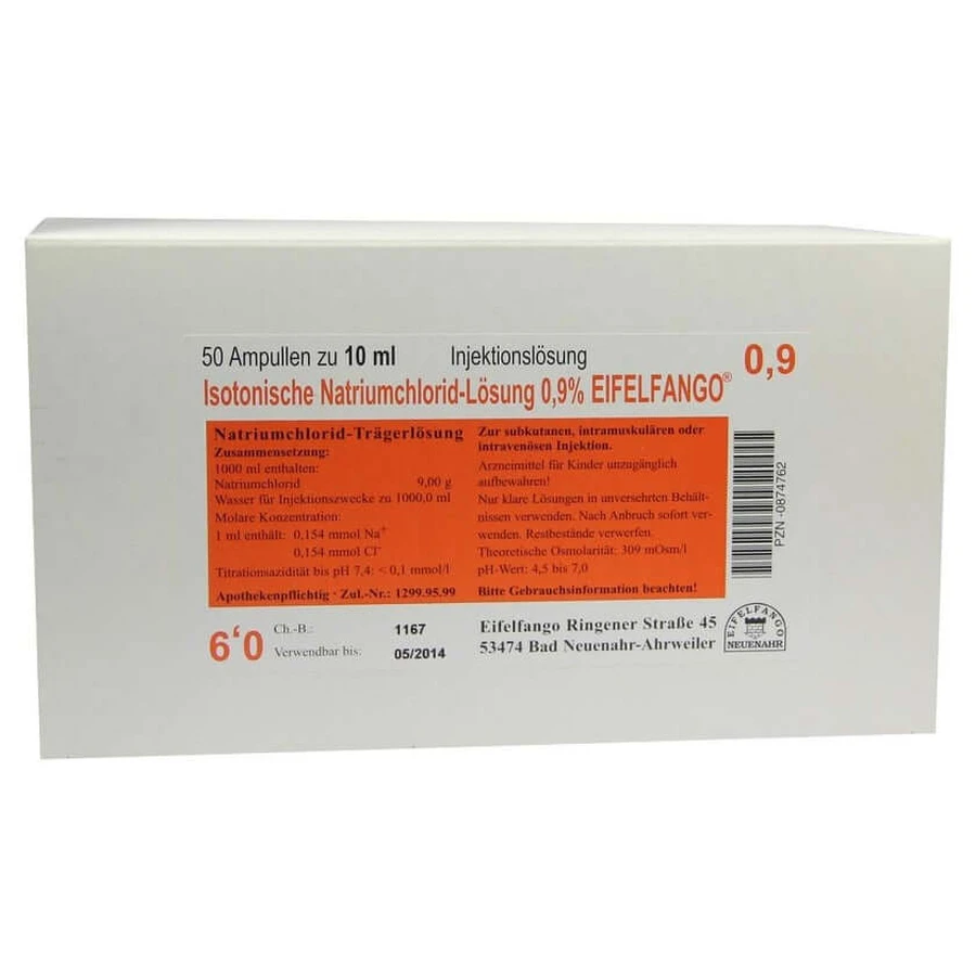 Soluție izotonică de NaCl 0,9% Eifelfango 50X10 ml