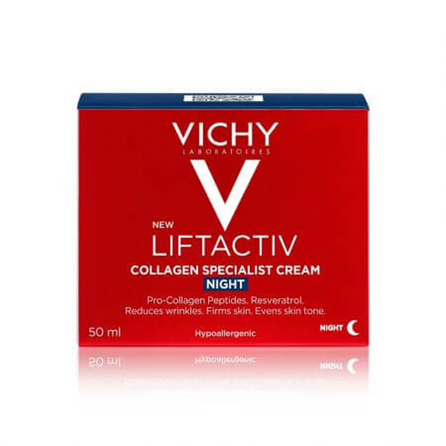 Vichy Liftactiv Crema de Noche Especial Colágeno, 50 ml