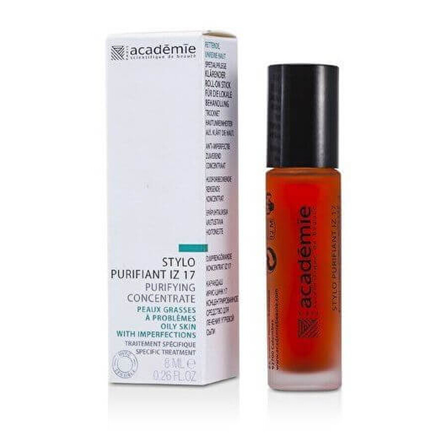 Academie Visage Solution Purifiante Iris Zinc Stylo purifiant pour la correction des imperfections 8 ml